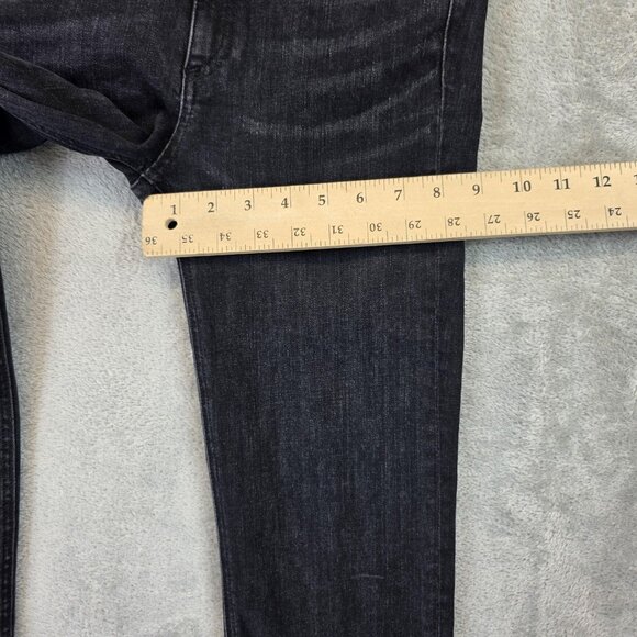 Rag & Bone Jeans Womens 28 Black Cropped Frayed Hem Slim Straight Stretch - Picture 6 of 12